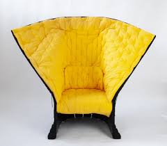 For Sale Gaetano Pesce Feltri Chair For Cassina 1987 In Sun Yellow Yellow Armchair Chair Cassina