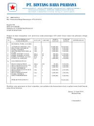 Surat penawaran barang dan jasa. Penawaran Ats