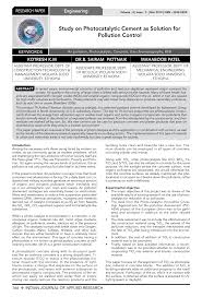 pdf study on photocatalytic cement as solution for