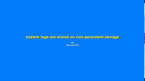 System Logs Are Stored On Non Persistent Storage Youtube