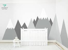 Mountains Wall Decal Nursery Wall Art Headboard Corner Pattern Etsy Kids Room Wall Stickers Headboard Wall Decal Kids Room Wall Decals