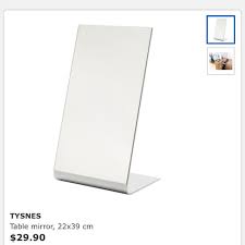 Mirror is a hamlet in lacombe county, central alberta, canada. Ikea Tysnes Table Mirror 22x39 Cm Furniture Home Living Furniture Tables Sets On Carousell