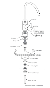 Delta rv kitchen faucet repair parts diagram. Led Indicator Chrome Faucet High Loop Long Reach Water Filter Tap