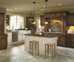 rustic kitchen with off white cabinet