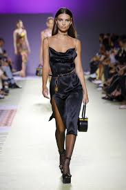 The model and actress launched her debut swim line last week. Fan Outfits Account On Twitter Kendall Jenner Emily Ratajkowski Irina Shayk For Versace