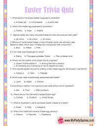 Displaying 162 questions associated with treatment. Free Printable Easter Trivia Quiz