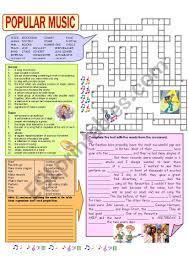 Feel free to browse this category to find other crossword puzzles you might enjoy. Popular Music Crossword The Beatles Esl Worksheet By Marta V