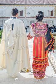 Berber Couple With Their Traditional Dresses North Africa Algeria Traditional Dresses Traditional Outfits Algerian Clothing