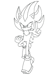 In this coloring printable, shadow is ready for a fight! Awesome Shadow The Hedgehog Coloring Page Free Printable Coloring Pages For Kids