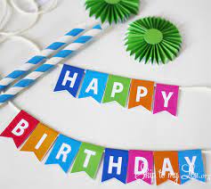 Free printae happy birthday cake topper. Birthday Cake Bunting Skip To My Lou