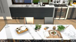 Sims 4 kitchen custom content. Marble Table Top Recolour Bluebellflora