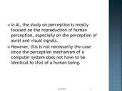 Perception in artificial intelligence | PPT