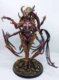 Custom foam trays, bags and transport solutions for the games workshop miniatures of the chaos daemons. Keeper Of Secrets Creature Caster Queen Of Ecstasy Warhammer