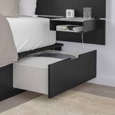Nordli Bed With Headboard And Storage Anthracite Queen Ikea Kopfteil Bett Bettgestell Ideen Kopfteil
