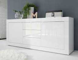 Buffet Bahut Blanc Laque Design Kim Meuble Rangement Bahut Design Buffet Design