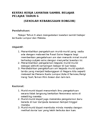Lawatan kerja dimulakan dengan mengadakan perjumpaan bersama warga kerja jabatan kerja raya melaka dan beliau disambut pengarah jabatan kerja raya melaka, ybhg. Kertas Kerja Lawatan Sambil Belajar Pelajar Tahun 6