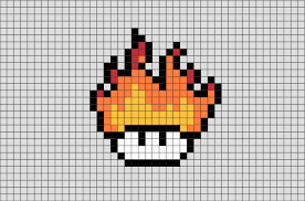 Art Fire Mushroom Pixel Fire Mushroom Pixel Art Pixel Art Pixel Art Pattern Pixel Art Templates All you do is replace every pixel in an image with a block that resembles the colour of that pixel the most. art fire mushroom pixel fire