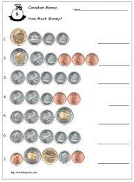 identify the value of the coins worksheets
