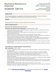Maintenance supervisor resume examples & samples. Mechanical Maintenance Technician Resume Samples Qwikresume