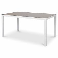 Table blanche, table de jardin, table 220 cm, table moderne, table en aluminium. Table De Jardin En Metal Janeiro Blanche 150 X 90 Cm Castorama