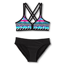 Girls 2 Piece Tribal Design Bikini Set Girls Bathing Suits Girls Swimsuits Bikini Kid Swim Suits