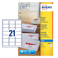 21 labels per sheet 8.5 x 11 sheets. Avery Inkjet Address Labels 21 Per Sheet White Pack Of 525 J8160 25