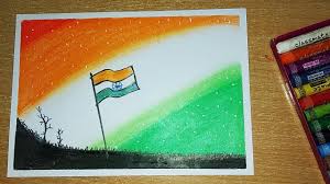 independence day drawing creative drawing indian flag how to draw indian flag for kids