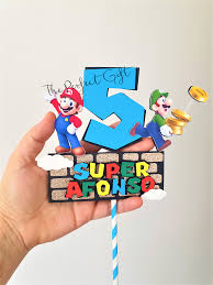 A great celebration deserves a good design to surprise your special guests, so when we create printable cake topper. Custom Super Mario 3d Cake Topper 3d Cake Toppers Super Mario Cake Mario Bros Cake