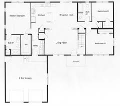 Floor Plans For Ranch Homes Open Floor Plan With The Privacy Of A Master Bedroom On One Side Floor Plans Ranch Ranch House Floor Plans Open Floor House Plans