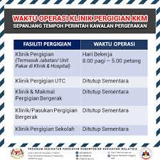 Klinik kesihatan mansiat, keningau, bahagian pedalaman, sabah, malaysia — lokasi pada peta, telefon, waktu operasi, ulasan. Kkm Portal Myhealth On Twitter Covid 19 Makluman Waktu Operasi Klinik Pergigian Kkm Sepanjang Tempoh Perintah Kawalan Pergerakan Sumber Fb Program Kesihatan Pergigian Kkm Https T Co Fpjd2qwzii