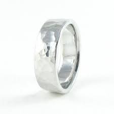 Hammered Aluminum Ring For Men Xl Sizes Available Etsy Custom Wedding Rings Wedding Rings Mens Wedding Rings