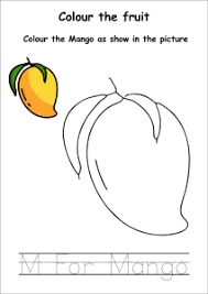 All mango coloring pages are free and printable. Colour The Fruits Mango Coloring Worksheets For Preschool Kindergarten Grade Art And Craft Worksheets Schoolmykids Com