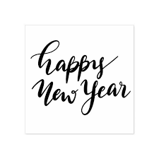 Simple Modern Happy New Year Casual Script Rubber Stamp Zazzle Com In 2020 Happy New Year Typography Happy New Year Happy New