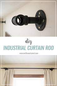 Diy Industrial Curtain Rod Industrial Curtain Rod Diy Curtains Diy Curtain Rods