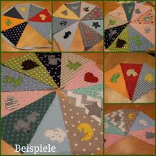 Wimpelkette Selbst Gestalten Motivwahl Wimpel Wimpelgirlande Stoffwimpel Girlande Mobile Deko Baby Geburt Taufe Unifarben Bunt Regenbogen Quilts Kids Rugs Decor