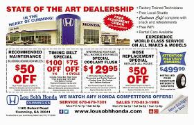 Lou Sobh Honda Georgia Local Coupons Car Rental Timing Belt