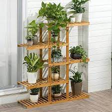 Wooden Flower Stands Plant Display Rack 5 Tier Shelf Garden Indoor Outdoor Shelf Walmart Com House Plants Decor Plant Shelves Diy Plant Stand