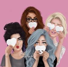 Four Best Friends Squad Birthday Photoshoot With Friends Best Friends Drawing Bestiebaes I Choose This Because I Have Friends That I Like Messing Around With And We Are All Cr Girly M Bff Drawings Girly Drawings