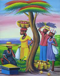 Haitian Painting Haitian Market People Haitian Art Hand Painted Canvas Painting Original Art Of Haiti 20 Quot X Haitian Art Canvas Painting Painting
