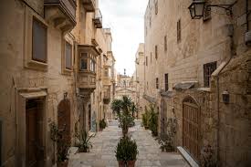 Empty street near building photo