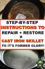How To Clean A Cast Iron Skillet Restore It S Glory The Roving Foley S Rusted Cast Iron Skillet Cast Iron Cleaning Iron Skillet Cleaning