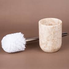 Koo marble toilet brush holder grey. Creative Home Natural Champagne Marble 14 5in H Free Standing Toilet Brush And Holder Reviews Wayfair
