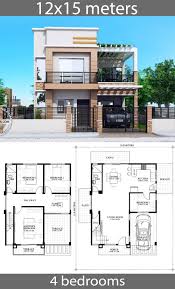 You may also choose to have a. House Plans 12x15m With 4 Bedrooms House Idea In 2020 Duplex House Design House Construction Plan Dream House Plans
