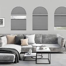 Front operation placces the shade fabric closer to the window. Premier Blackout Arched Window Covering Selectblinds Com
