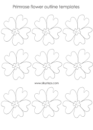 Primrose Flower Outline Templates
