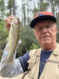 Rainbow fishing by the bridge and upstream