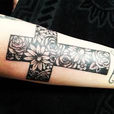 See more ideas about scroll tattoos tattoos and praying hands tattoo. Floral Cross Tattoo On Forearm By Silvabak