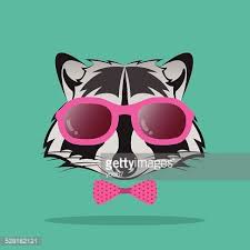 12 player public game completed on november 7th, 2018 70 0 5 hrs. Vector Images Of Raccoon And Glasses On Blue Background Clipart Image