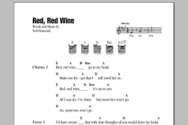 D red red g wine c , d. Red Red Wine Noten Neil Diamond Gitarre Akkorde Liedtexte