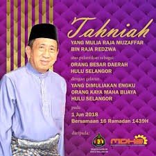 There are several pools (hot, medium, cool), gazebos, walkways and free parking as well as basic changing rooms and toilet facilities here. Tahniah Ym Raja Muzaffar Bin Raja Redzwa Atas Pelantikan Sebagai Orang Besar Daerah Hulu Selangor Portal Rasmi Majlis Daerah Hulu Selangor Mdhs